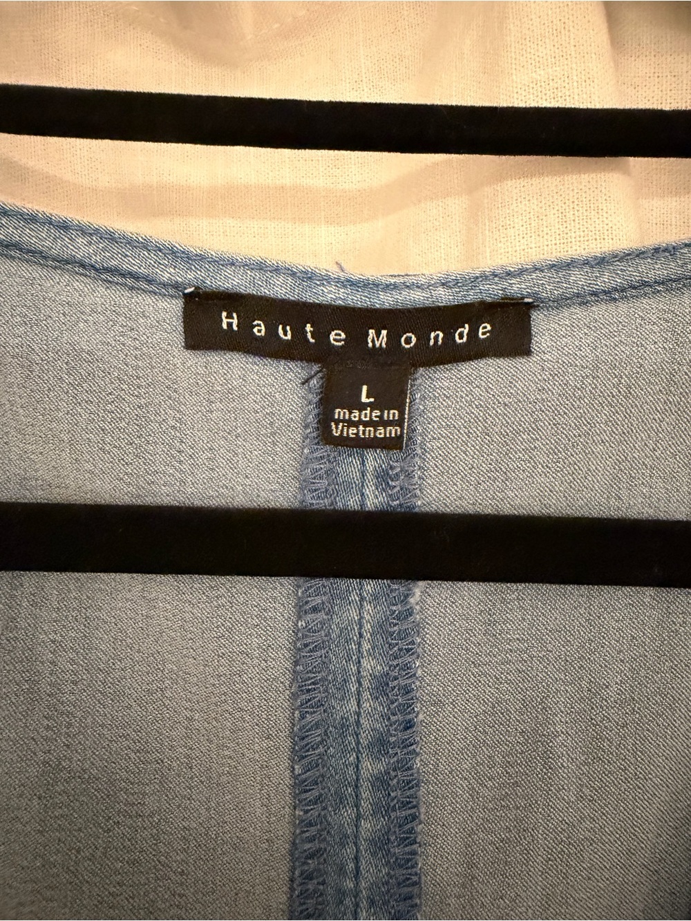 Haute Monde Pale Blue Denim Blouse
